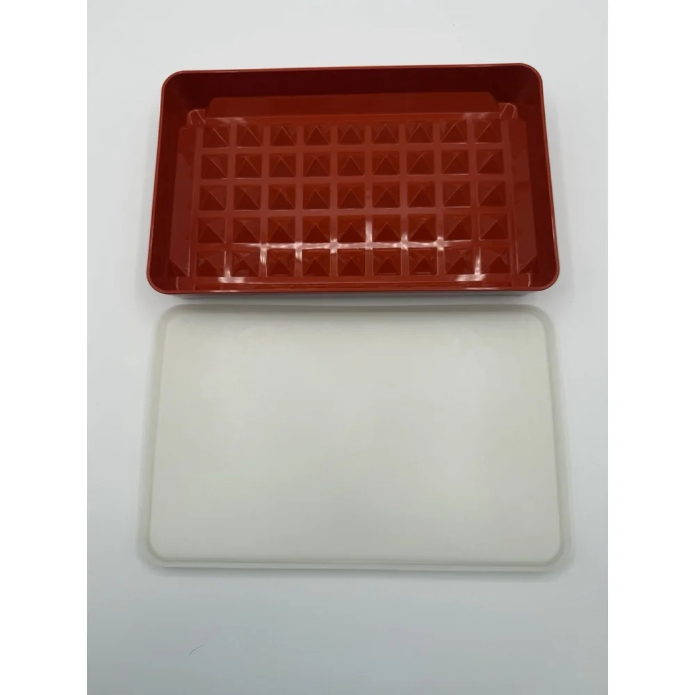 Vintage Tupperware Bacon Keeper, Meat Tray, Tenderizer w Lid Paprika #1292